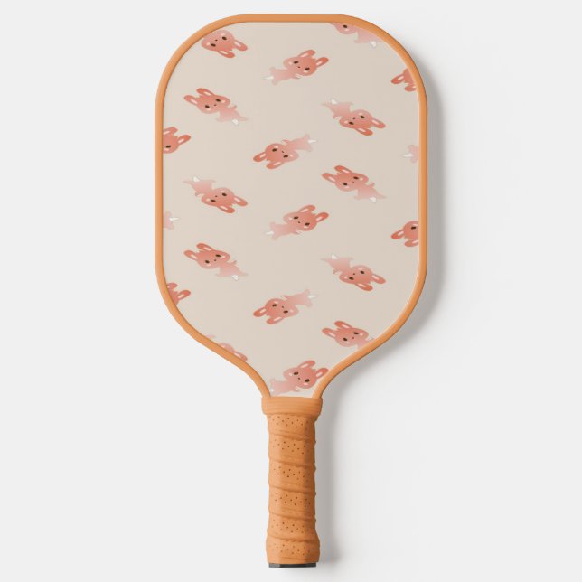 Braunbüsche auf rosa pickleball schläger (Vorderseite)