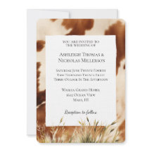 Brauncreme-Cowhide-Hochzeit