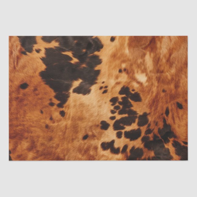 Brauncreme-Cowhide-Hochzeit Seidenpapier (Vorderseite)