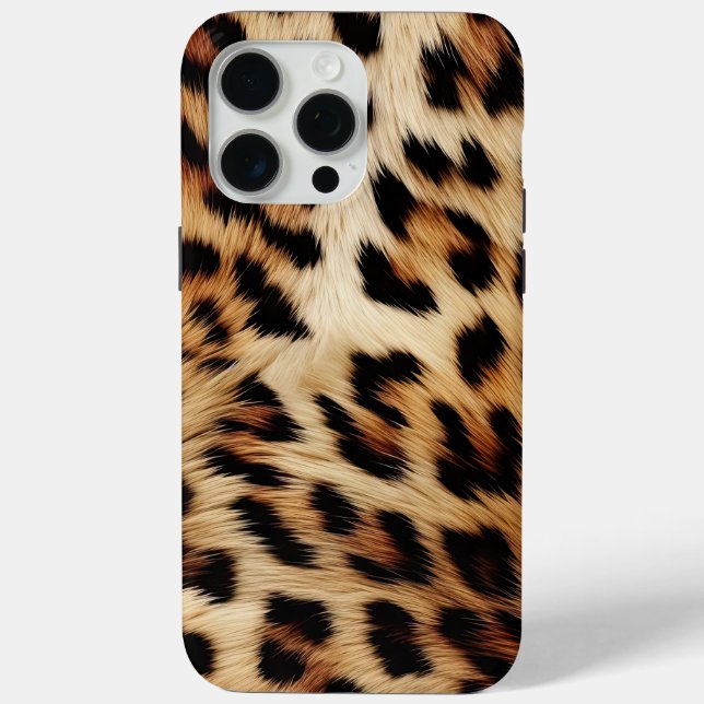 Brauncreme Leopard Case-Mate iPhone Hülle (Rückseite)