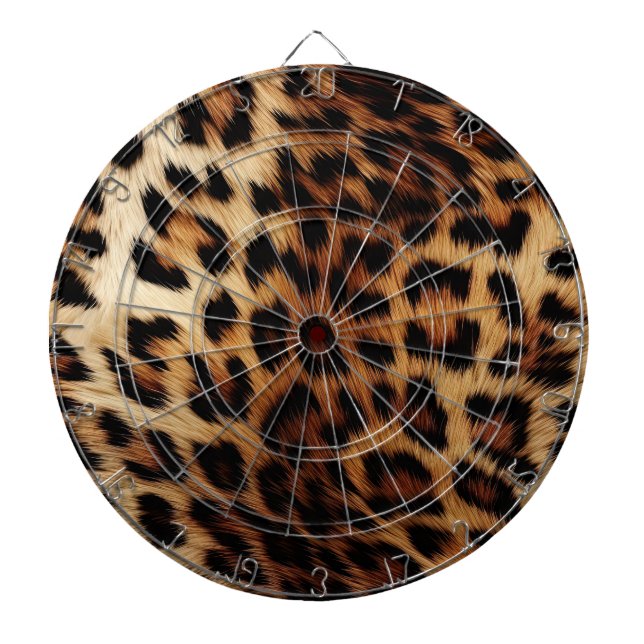 Brauncreme Leopard Dartscheibe (vorne)