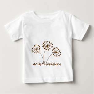 Braune abstrakte Löwenzahn-Blüten Baby T-shirt