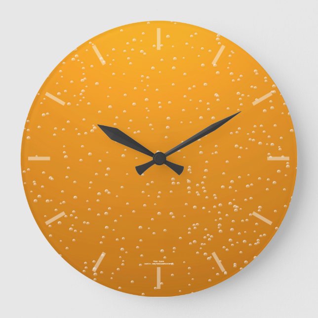 Braune Ale-Blasen-Uhr Große Wanduhr (Vorderseite)