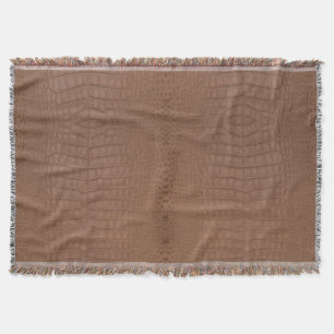 Braune Alligator-Textur-Prägung Decke