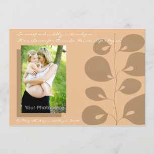 Braune Babypartyeinladung des Efeus Einladung