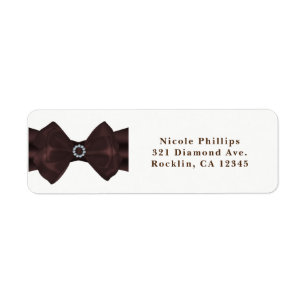 Braune Band & Diamanten Einladung zur Brautparty
