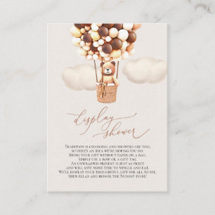 Braune Bärenballons Display Duschenschließkarte Begleitkarte