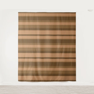 Braune beige Farbtöne gestreift vertikale Muster Wandteppich