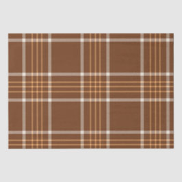 Braune Beige Karierte Tartan Schachbrettmuster Seidenpapier