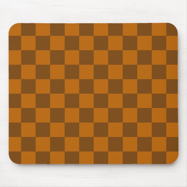 Braune Beige Markierter Block Print Mousepad (Vorne)
