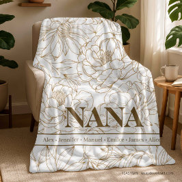 Braune benutzerdefinierte NANA-Namen Fleecedecke