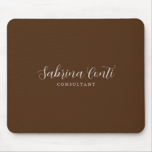 Braune Berufliche Kalligrafie Trendy Moderne Schli Mousepad