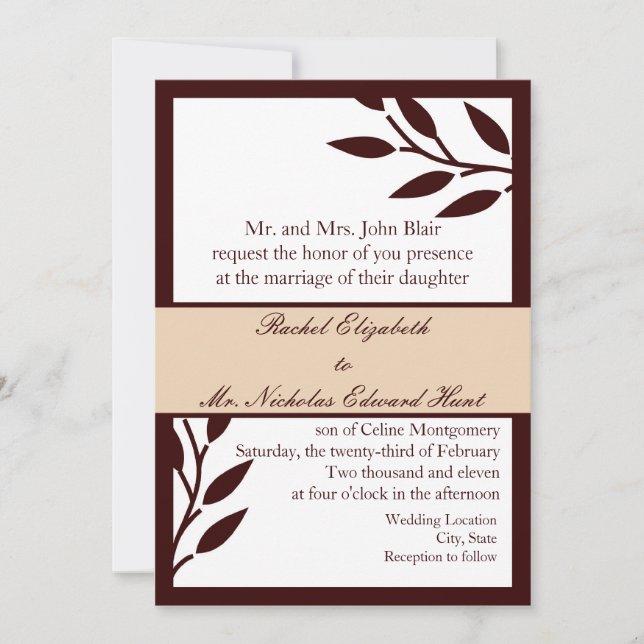 Braune Blätter:Einladung Einladung (Vorderseite)