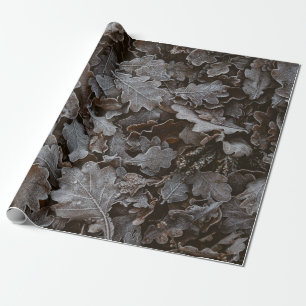 Braune Blätter Geschenkpapier