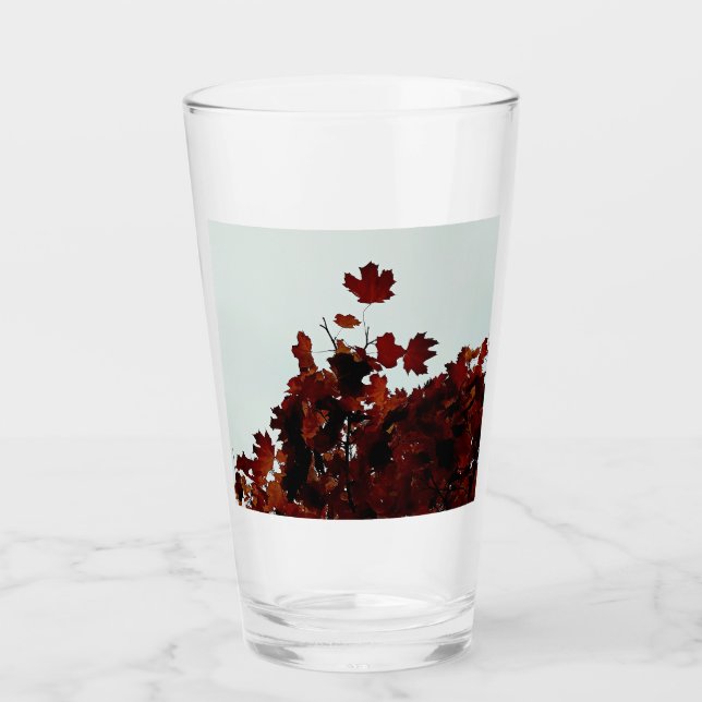 Braune Blätter Glas (Vorderseite)
