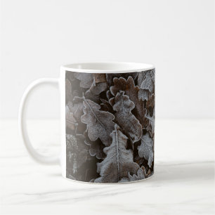 Braune Blätter Kaffeetasse
