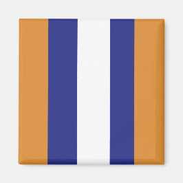 Braune, blau-weiße Streifen Magnet