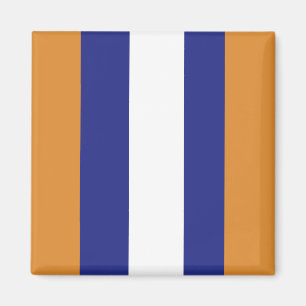 Braune, blau-weiße Streifen Magnet