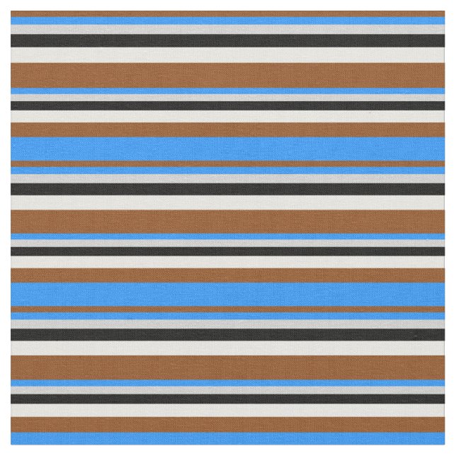 Braune, blaue, hellgraue, schwarze und Minzcreme Stoff (Nahaufnahme)