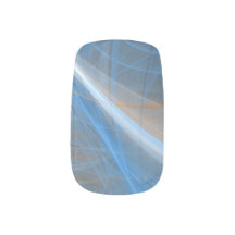 Braune, blaue und weiße fraktale Nageldesignfolien
