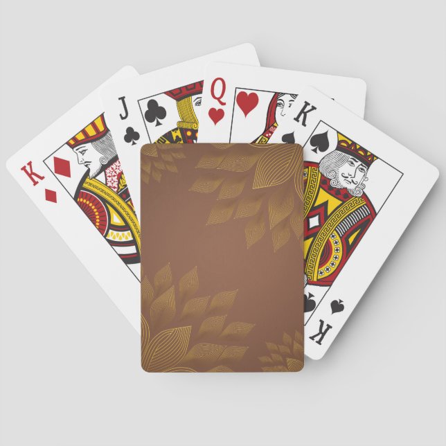 Braune Blume Spielkarten (Rückseite)