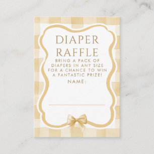 Braune-Bogen-Windel-Raffle-Baby-Shower-Tickets Begleitkarte