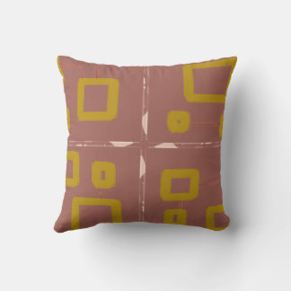 Braune Box Geometric Throw Kissen