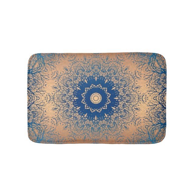 Braune Bronzeseide arabische Dekoration Badematte (Vorderseite)