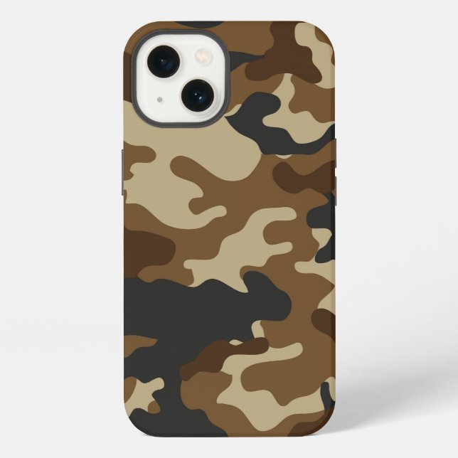 Braune Camouflage iPhone Hülle (Rückseite)