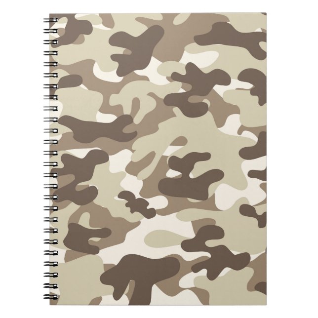 Braune Camouflage Notizblock (Vorderseite)