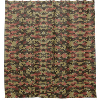 Braune Camouflage Textur Duschvorhang