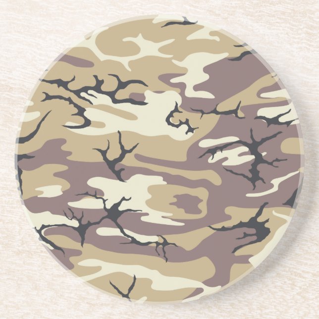 Braune Camouflage Untersetzer (Vorne)
