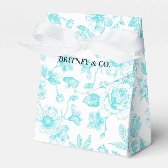 Bräune & Co. Aquamarine Blumenstube Personalisiert Geschenkschachtel (Vorderseite)