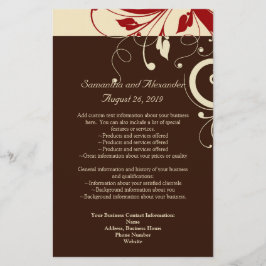 Braune/Creme/Rote Umkehrdrehung/Flyer Flyer