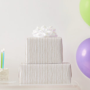 Braune Creme Safari Streifen Geburtstag Geschenkpapier