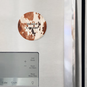 Braune Creme Südwest-Rindleder Magnet