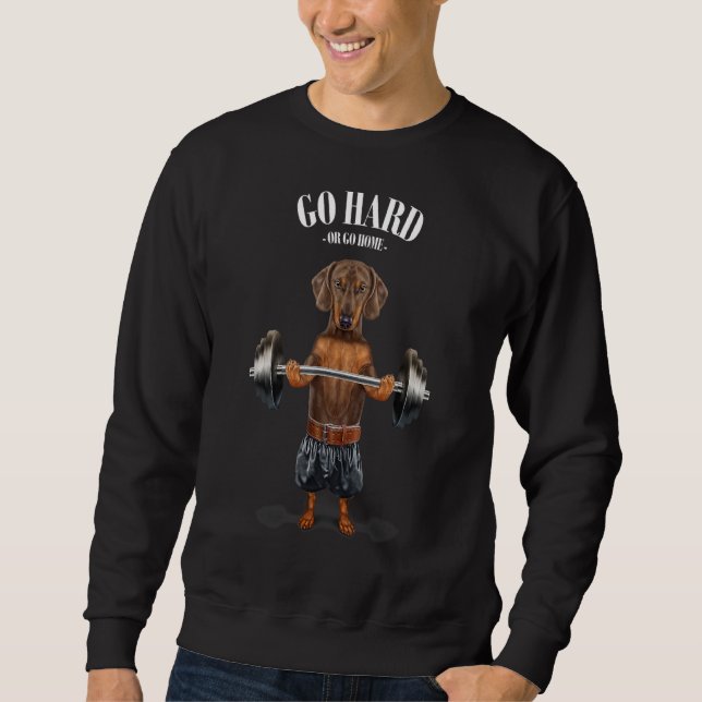 Braune Dackel Sweatshirt (Vorderseite)