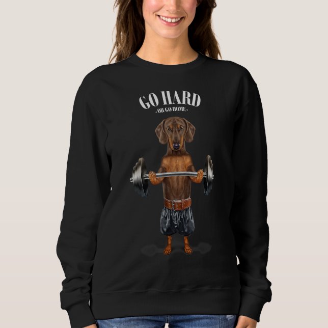 Braune Dackel Sweatshirt (Vorderseite)