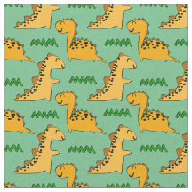 Braune Dinosaurier mit Gras auf Grün