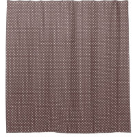 Braune Elfenbein-Polka-Punkte Retro-Badezimmer-Dek