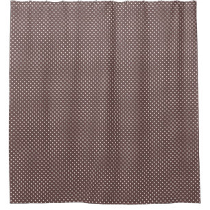 Braune Elfenbein-Polka-Punkte Retro-Badezimmer-Dek Duschvorhang