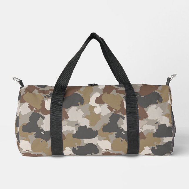 Braune Erdtöne Militärtarnung Duffle Bag (Vorderseite)