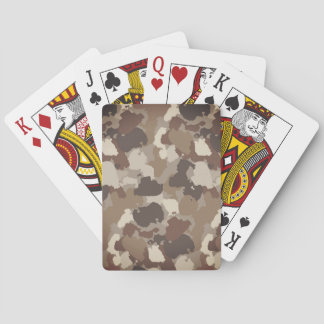 Braune Erdtöne Militärtarnung Spielkarten