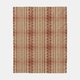 Braune ethnische Textur Fleecedecke
