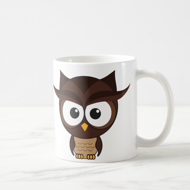 Braune Eule Tasse (Rechts)