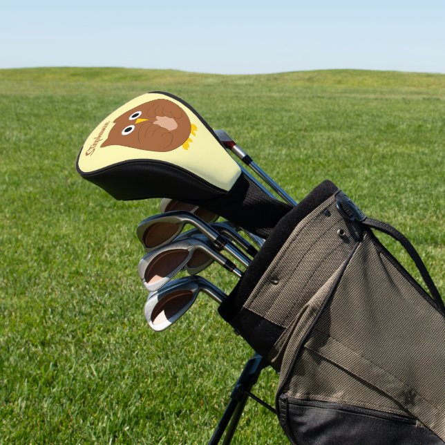 Braune Eulen-Design Golf Headcover (In SItu)