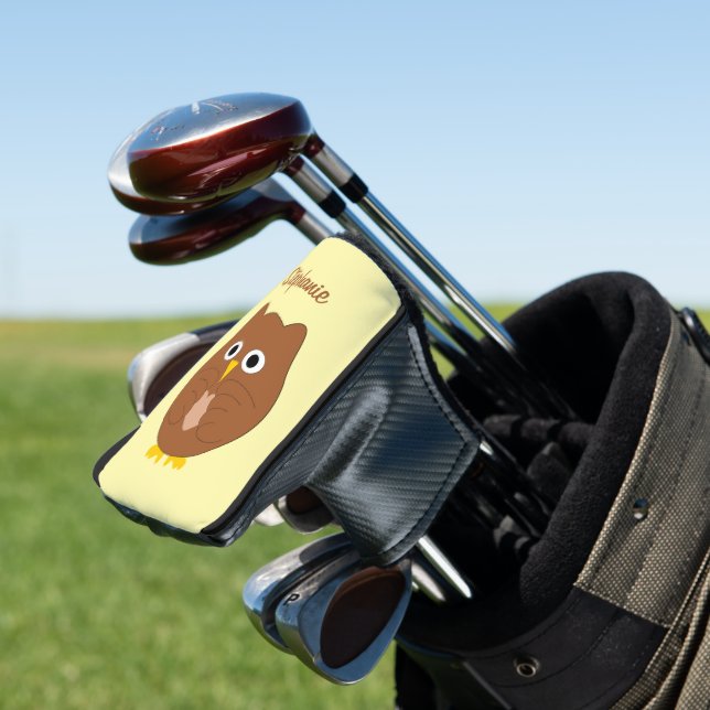 Braune Eulen Design Golf Headcover (In Situ)
