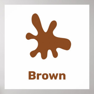 Braune Farbe mit Wortposter Poster