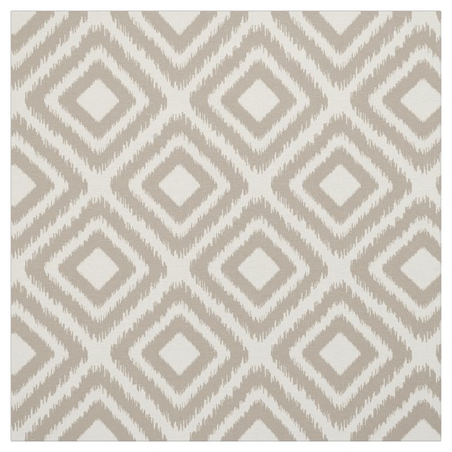 Braune Farbe, modernes Ikat-Diamantmuster Stoff (Muster)