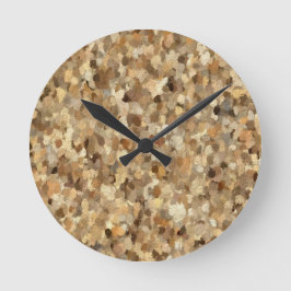 Braune Felsen im Justizwesen 1293 Runde Wanduhr